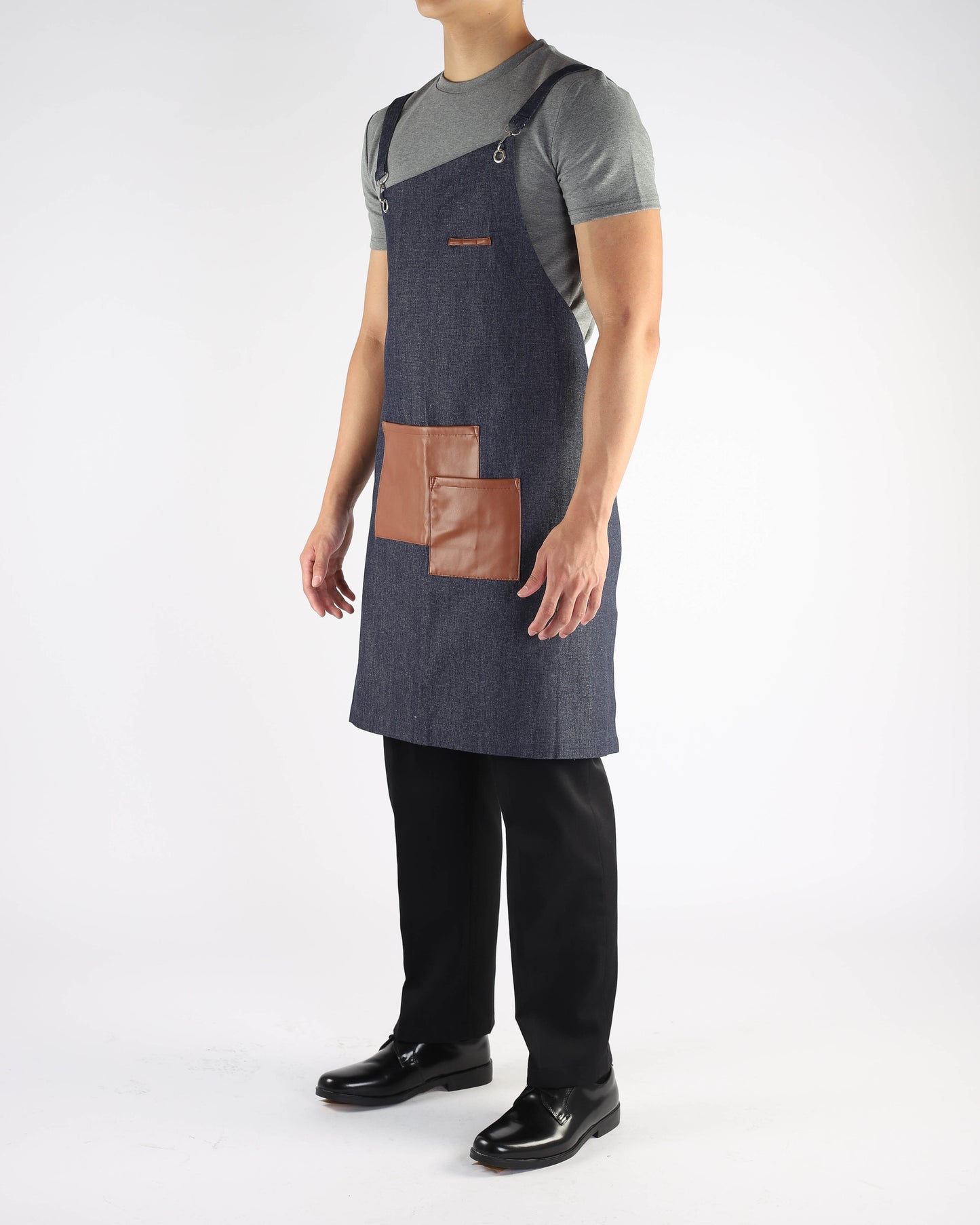 Asymmetrical Denim Apron Uniform