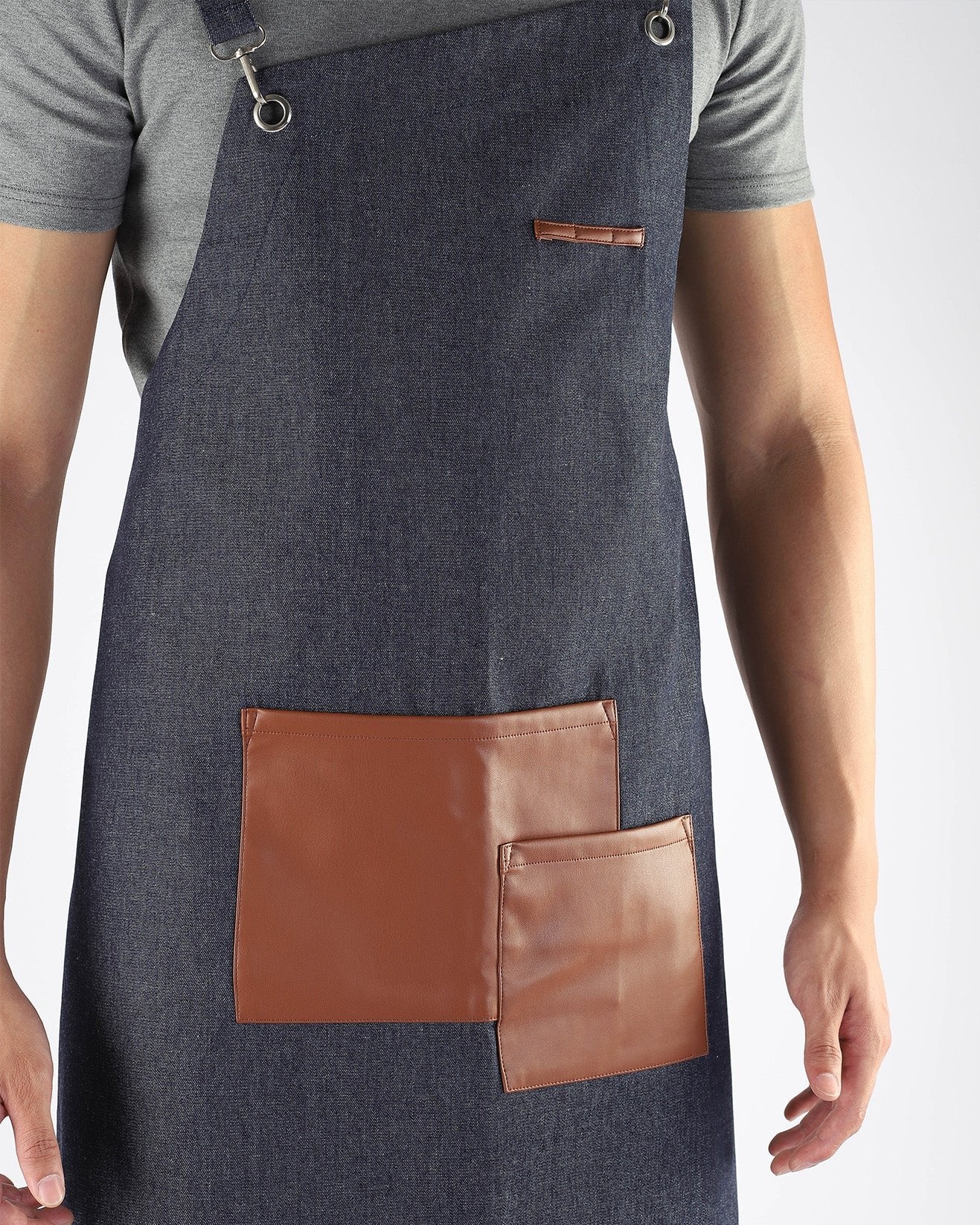 Asymmetrical Denim Apron Uniform