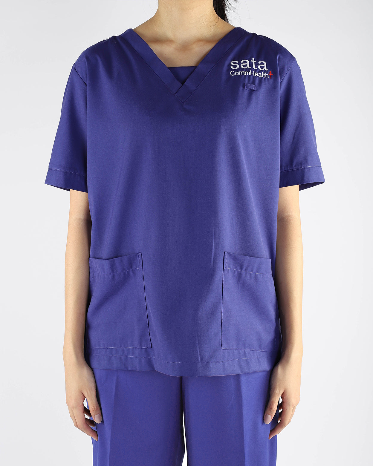 Medical Scrub Top Uniform with Logo