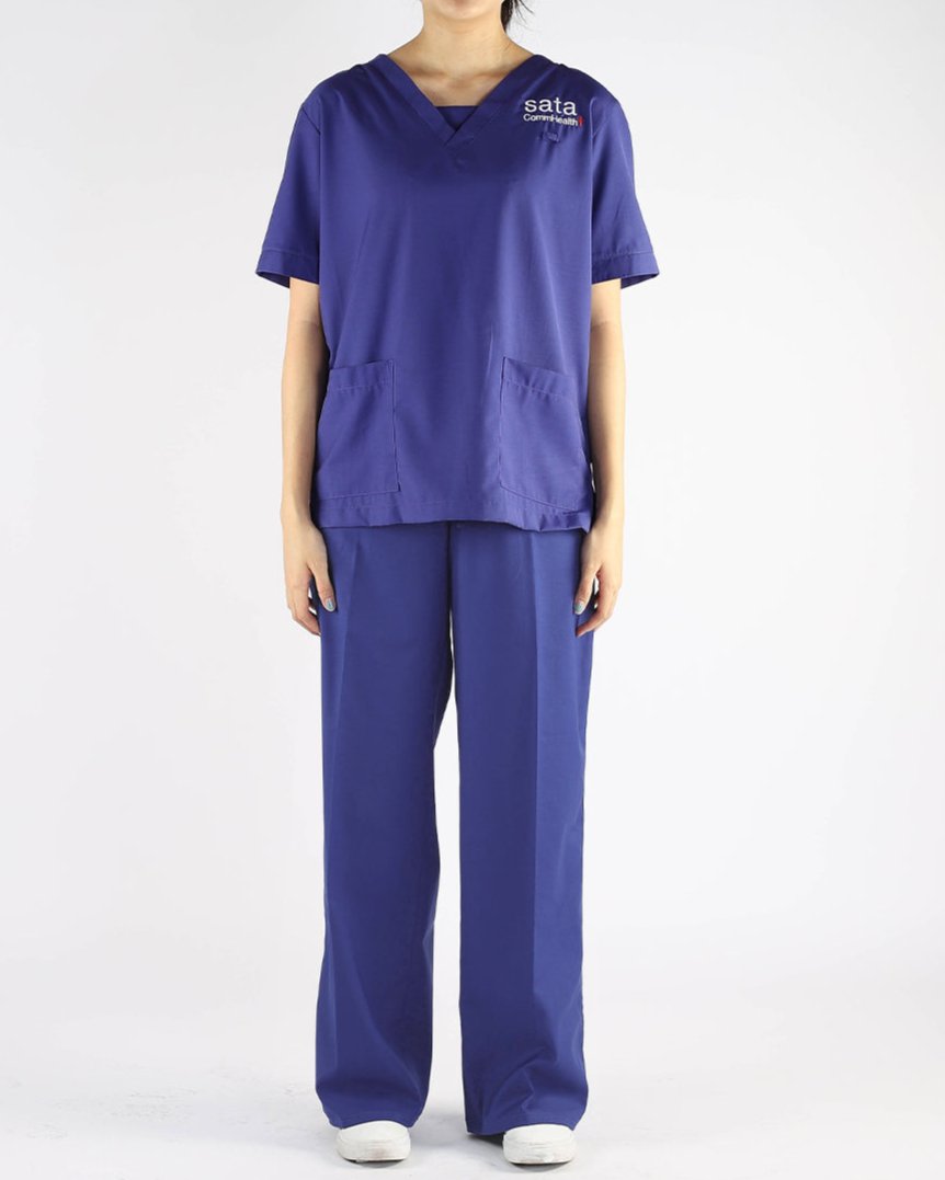 Medical Scrub Top Uniform with Logo