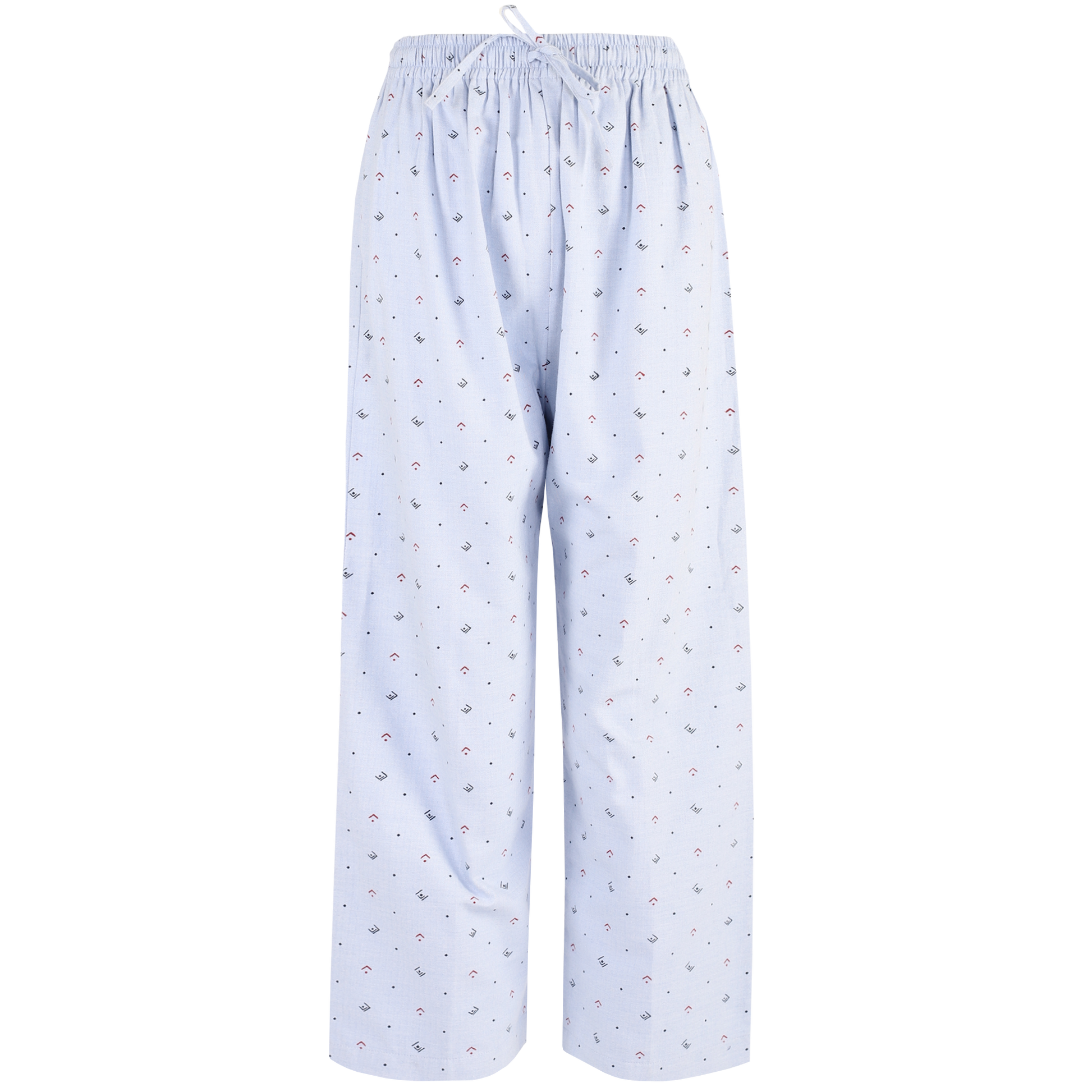 Blue Inpatient Pyjama Pants with Geometric Print — Hospital & Nursing Home uniforms by CYC