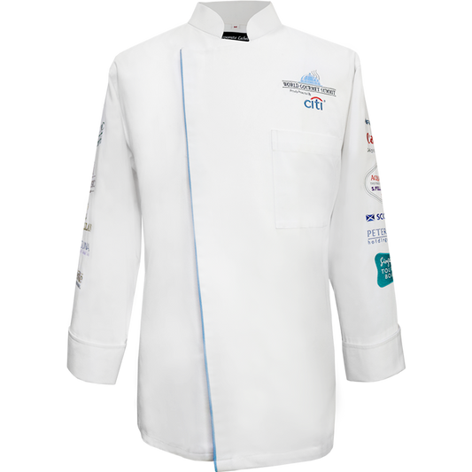 White Chef Jacket with Logo Embroidery, Uniforms by CYC