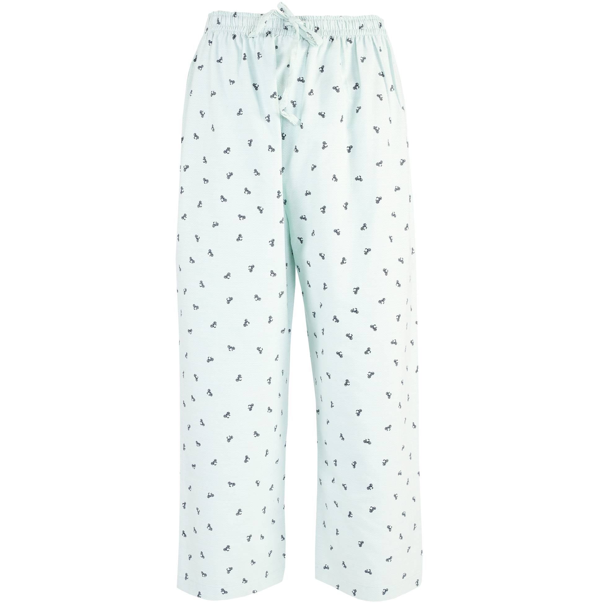 Green Inpatient Pyjama Pants with Bicycle Print — Hospital & Nursing Home uniforms by CYC