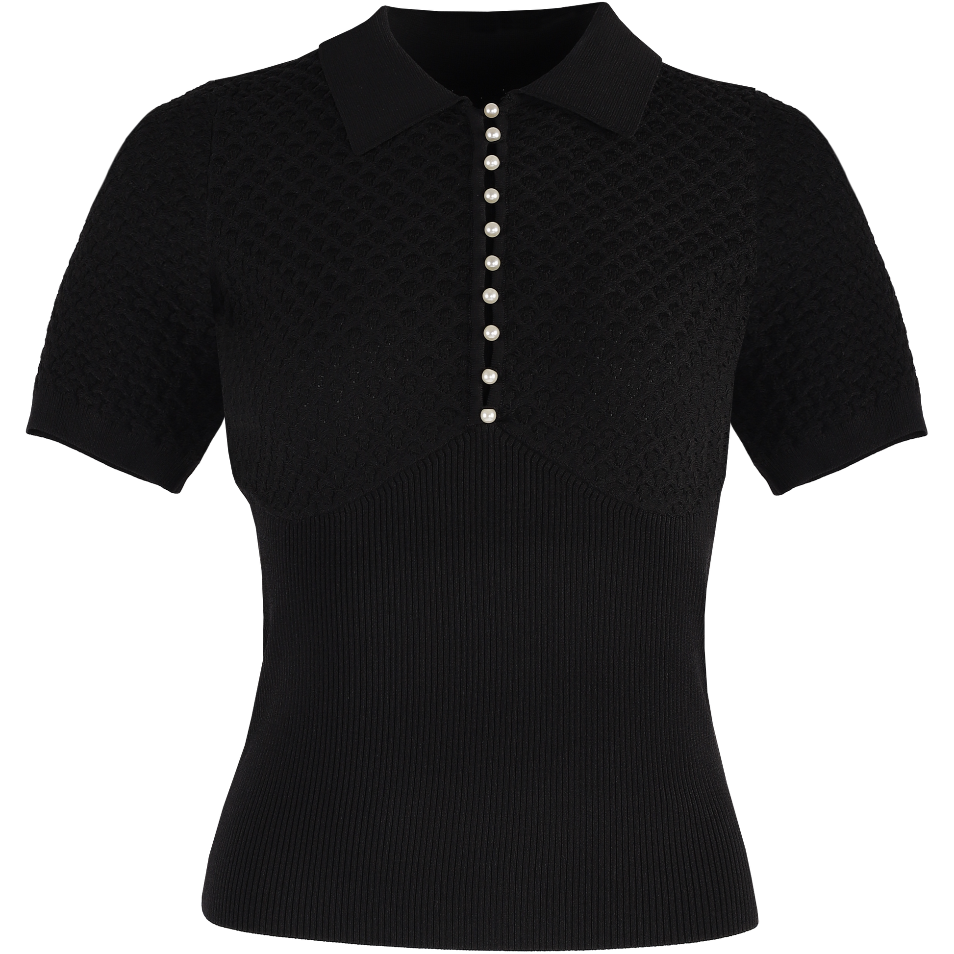 Black Knitted Ladies Blouse — Stylish Uniforms for Your Front Line Staff